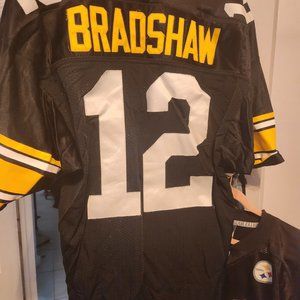 #12 Pittsburgh Steelers Terry Bradshaw Mesh Replica Jersey Russell Athletic